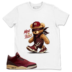 Red Bin23 3s Shirt Move In Silence Graphic
