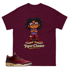 Red Bin23 3s Shirt Paper Chaser Graphic