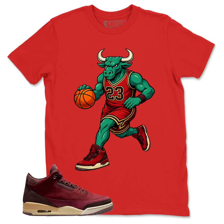Red Bin23 3s Shirt Raging Bull Graphic