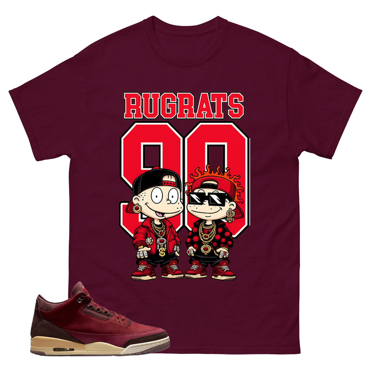 Red Bin23 3s Shirt Rugrats 90 Graphic