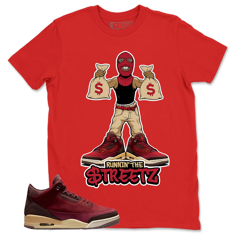 Red Bin23 3s Shirt Runnin The Street Graphic