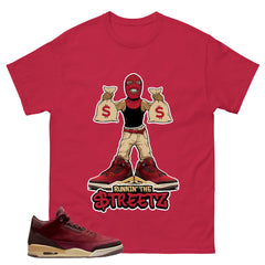 Red Bin23 3s Shirt Runnin The Street Graphic