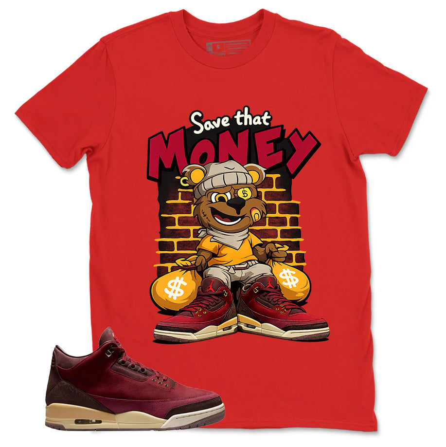 Red Bin23 3s Shirt Save That Money Graphic