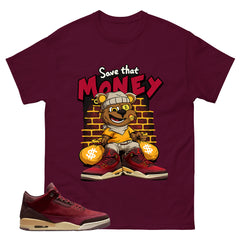 Red Bin23 3s Shirt Save That Money Graphic