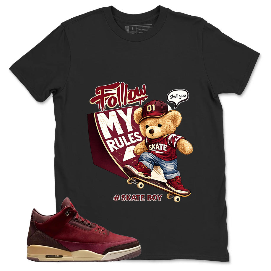 Red Bin23 3s Shirt Skate Boy Graphic