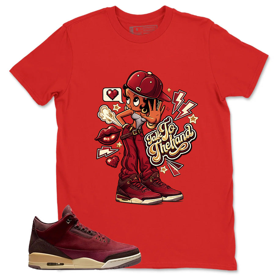 Red Bin23 3s Shirt Talk To The Hand Graphic