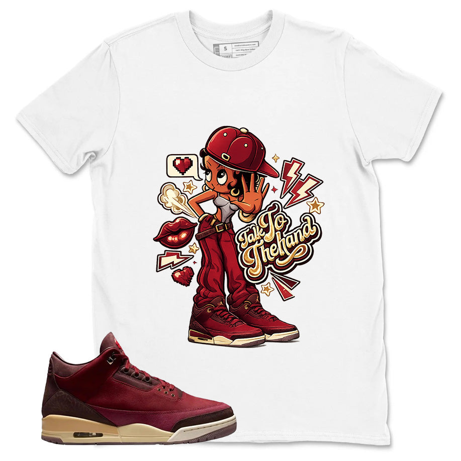 Red Bin23 3s Shirt Talk To The Hand Graphic