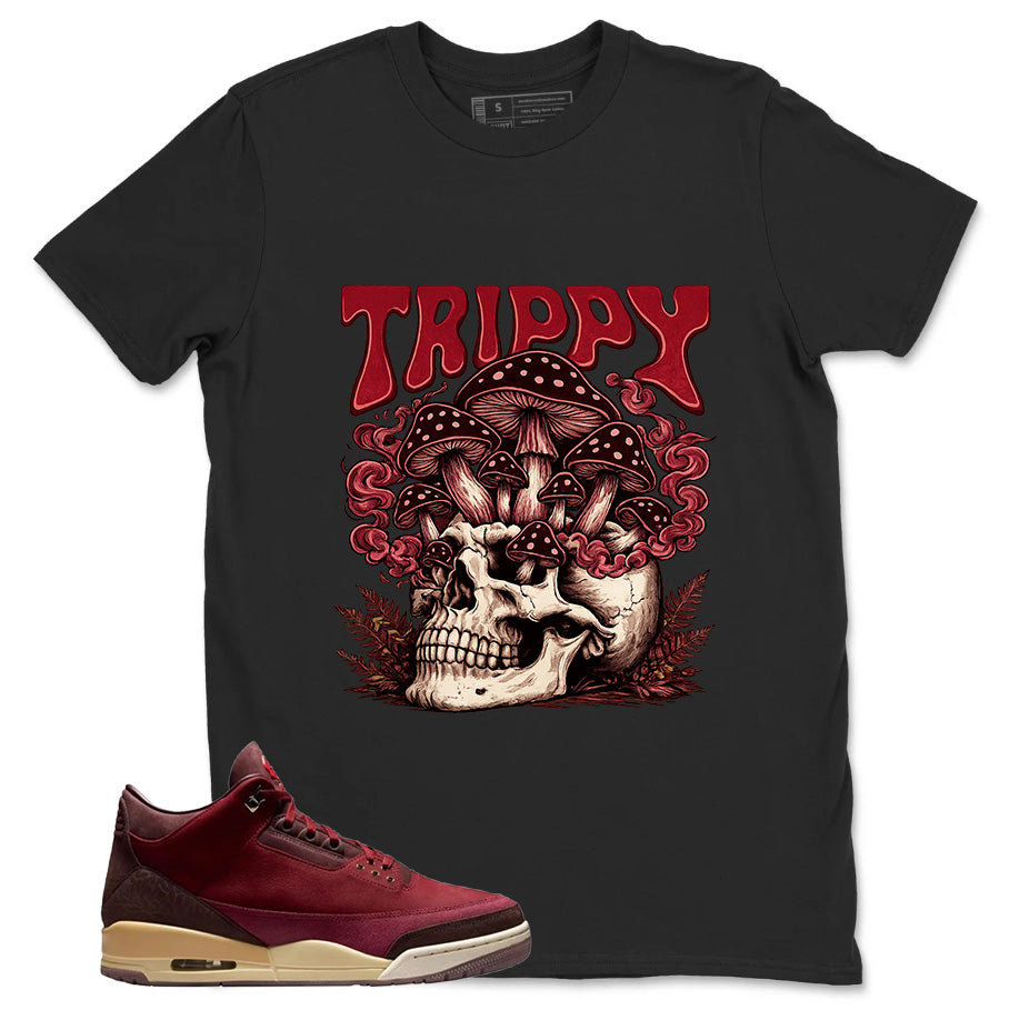 Red Bin23 3s Shirt Trippy Skull Graphic