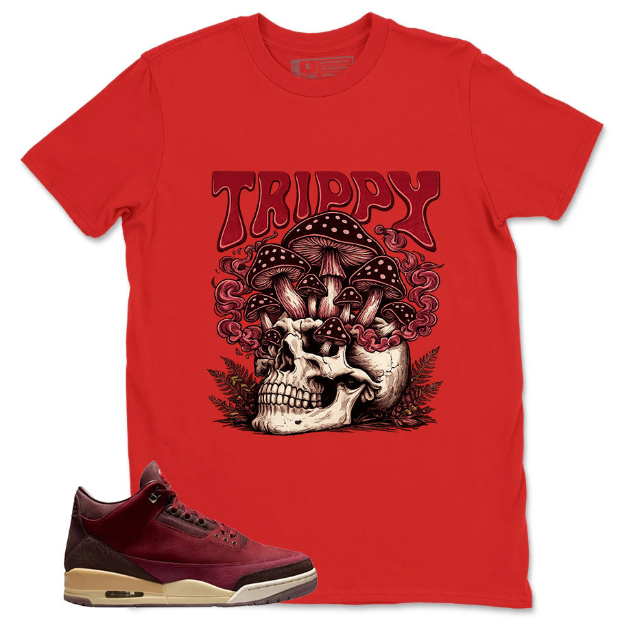 Red Bin23 3s Shirt Trippy Skull Graphic