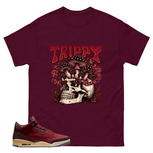 Red Bin23 3s Shirt Trippy Skull Graphic