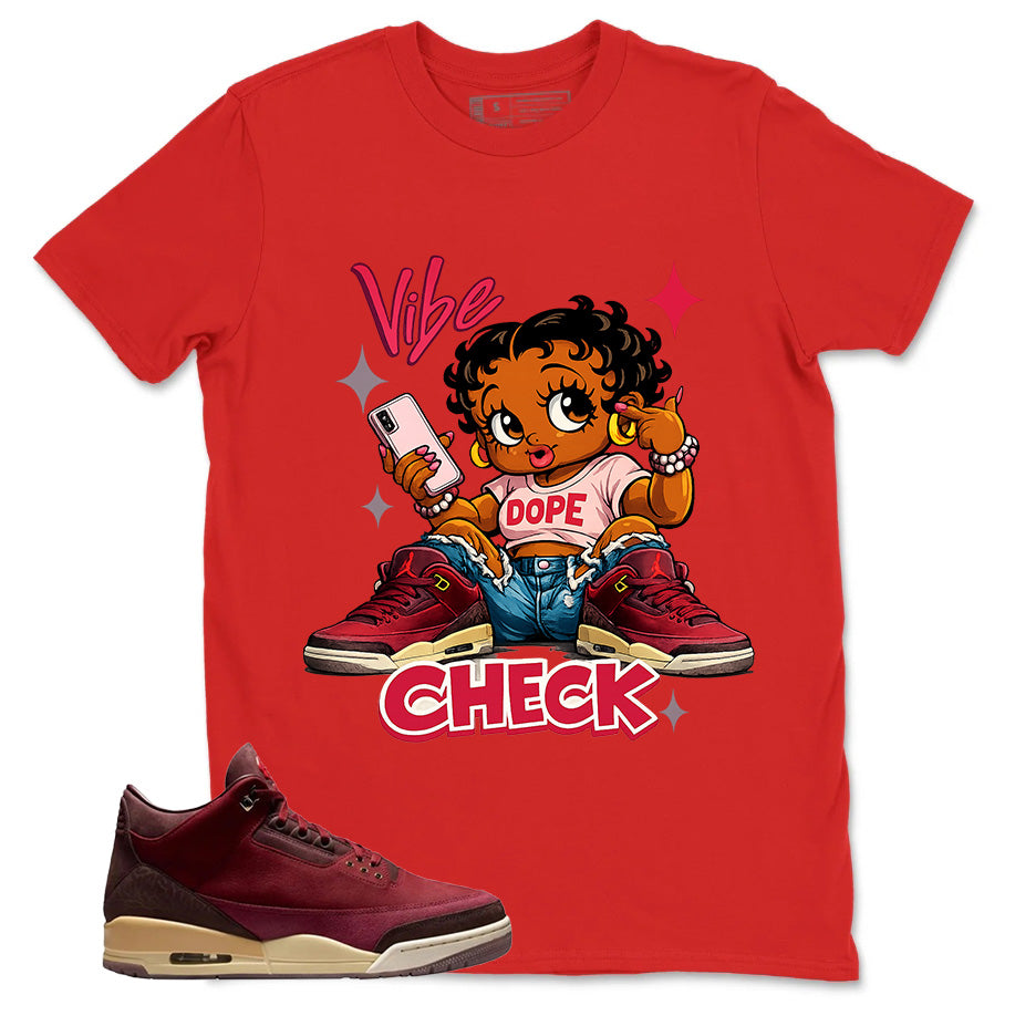 Red Bin23 3s Shirt Vibe Check Graphic