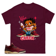 Red Bin23 3s Shirt Vibe Check Graphic