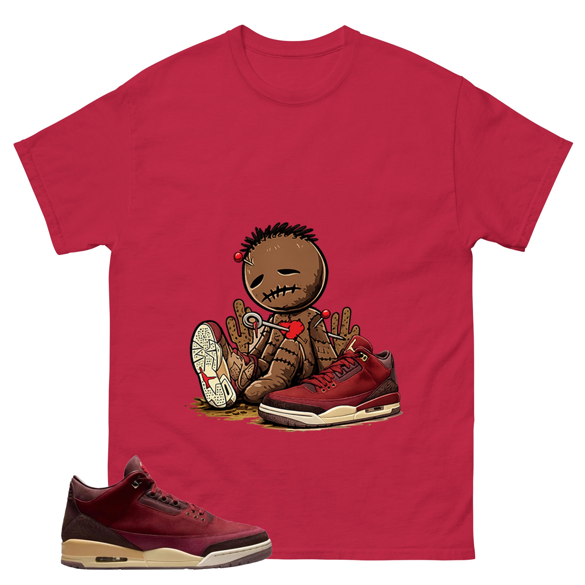 Red Bin23 3s Shirt Voodoo Dolls Graphic
