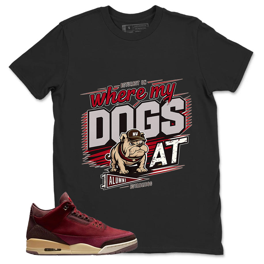 Red Bin23 3s Shirt Where My Dogs At Graphic