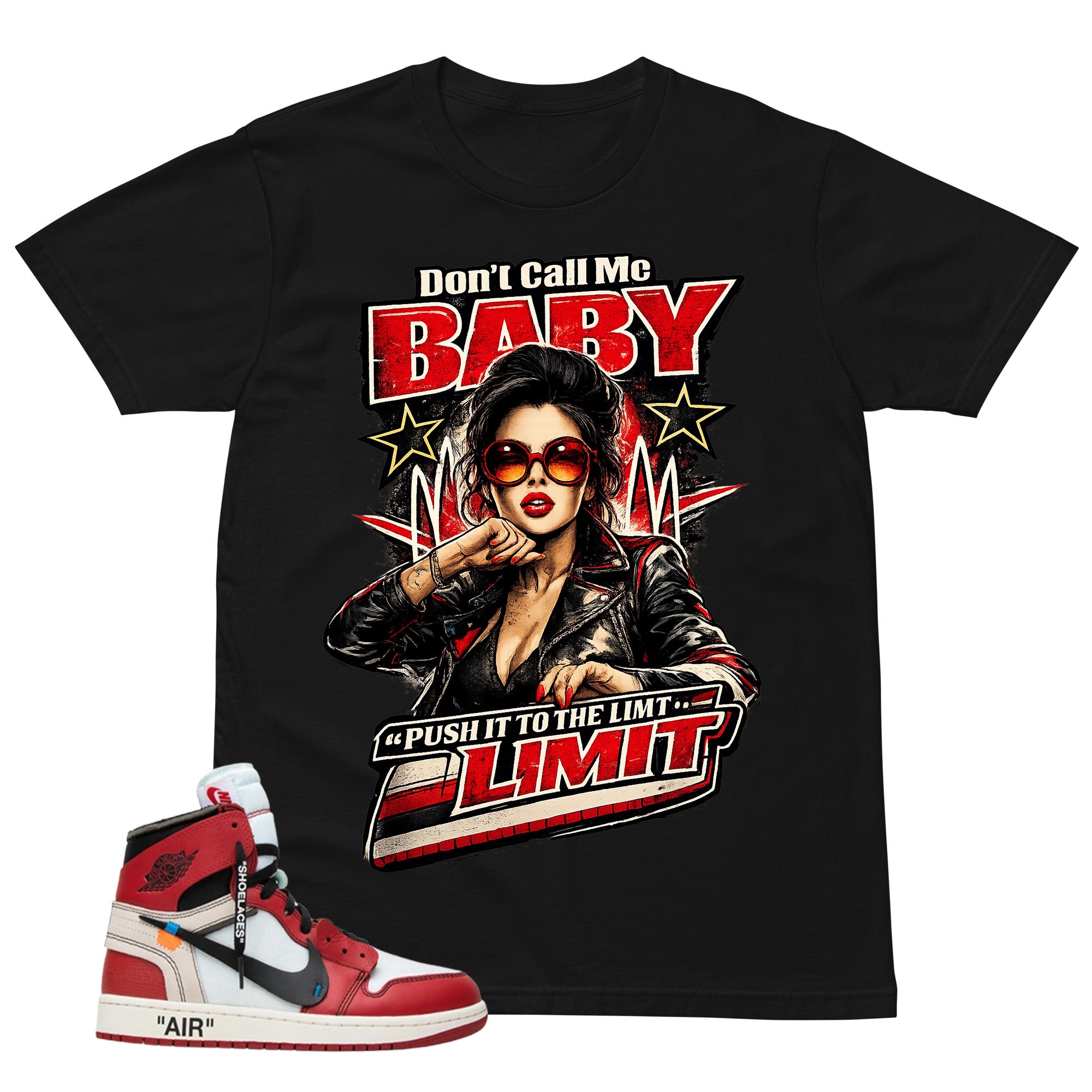 Red Off White Chicago 1s Shirt Don't Call Me Baby Graphic