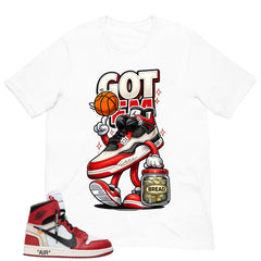 Red Off White Chicago 1s Shirt Got Em Bread Graphic