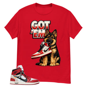 Red Off White Chicago 1s Shirt Got Em GS Graphic