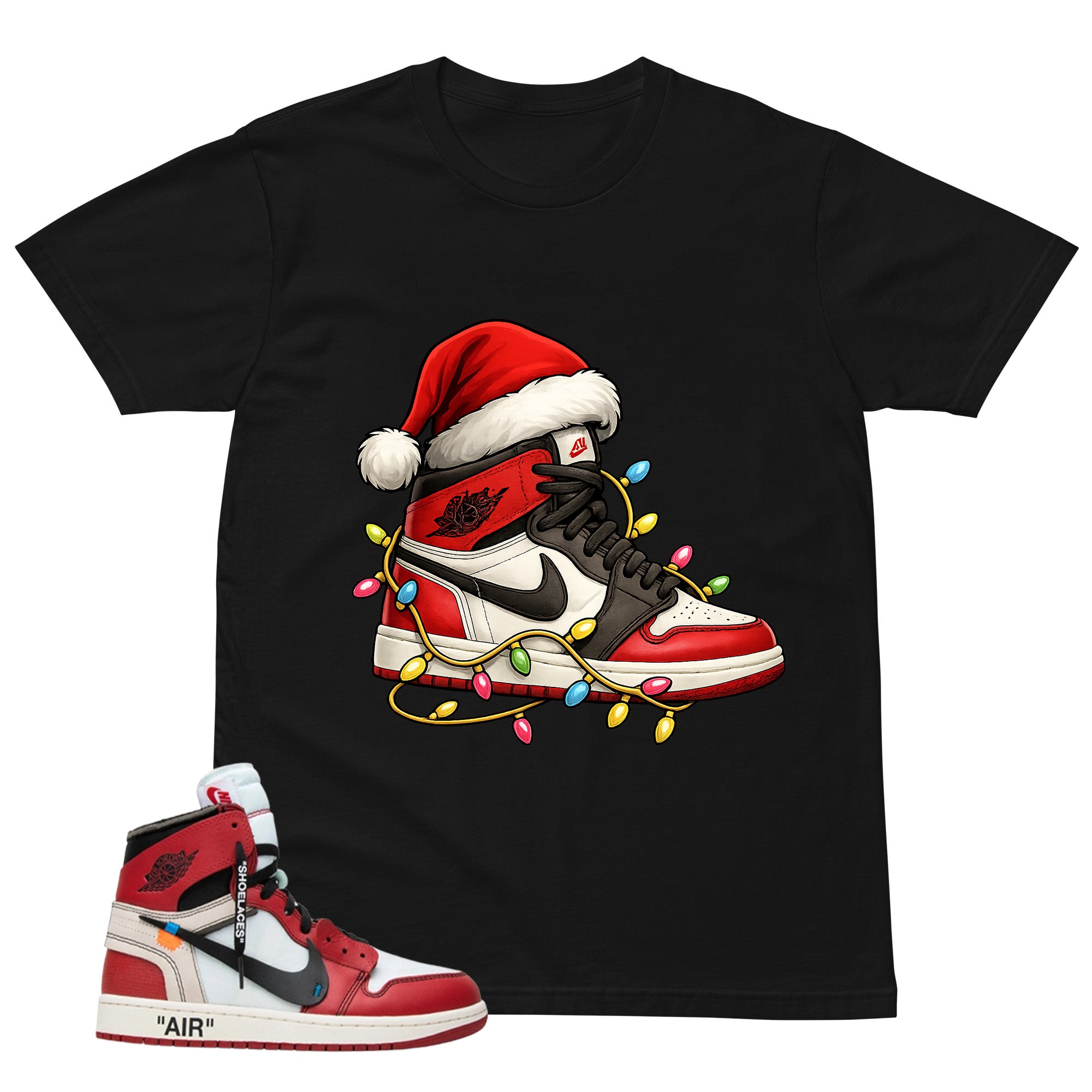 Red Off White Chicago 1s Shirt Kickmas Graphic