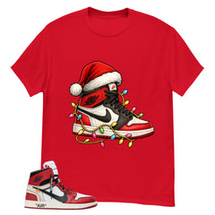 Red Off White Chicago 1s Shirt Kickmas Graphic