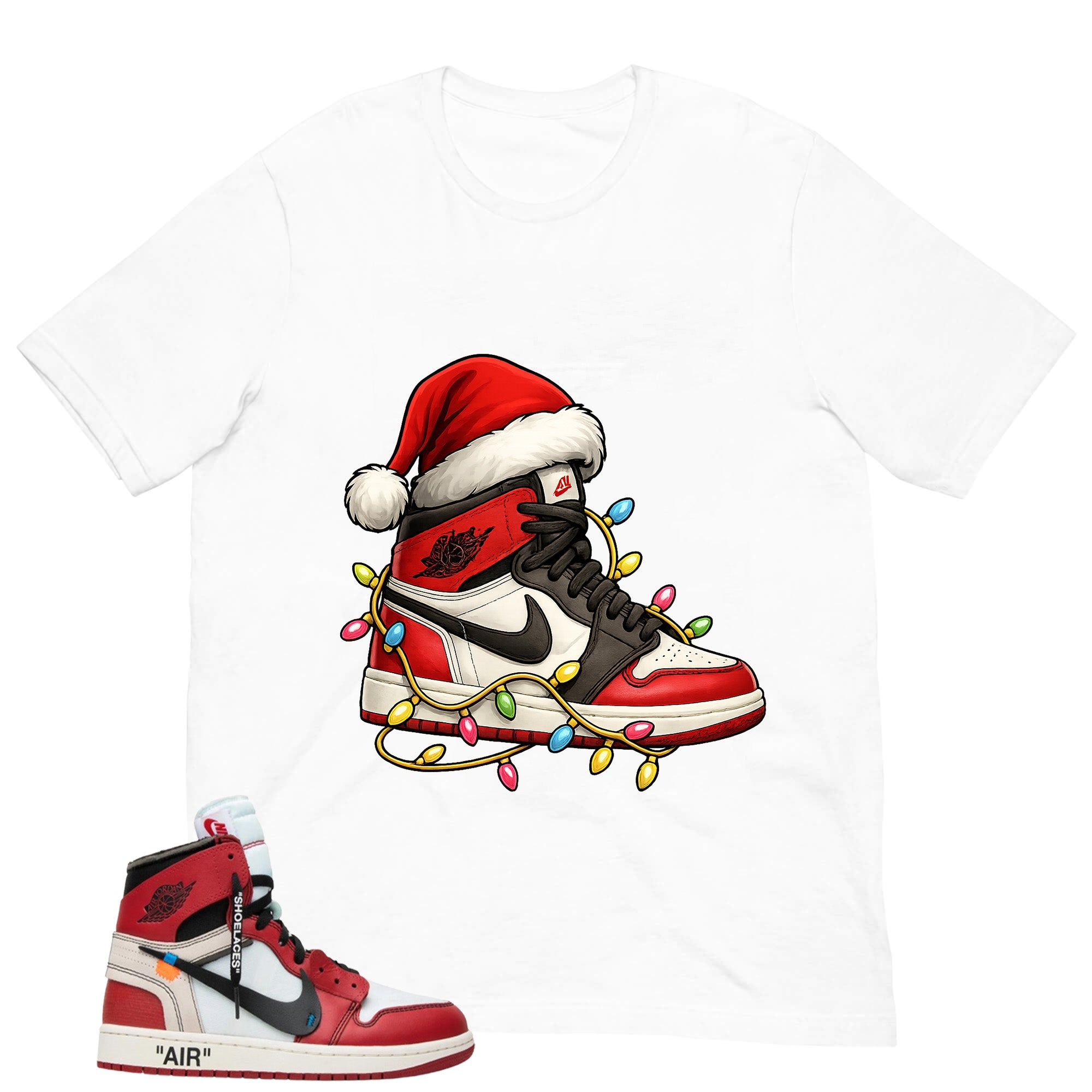 Red Off White Chicago 1s Shirt Kickmas Graphic