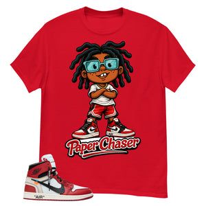 Red Off White Chicago 1s Shirt Paper Chaser Graphic