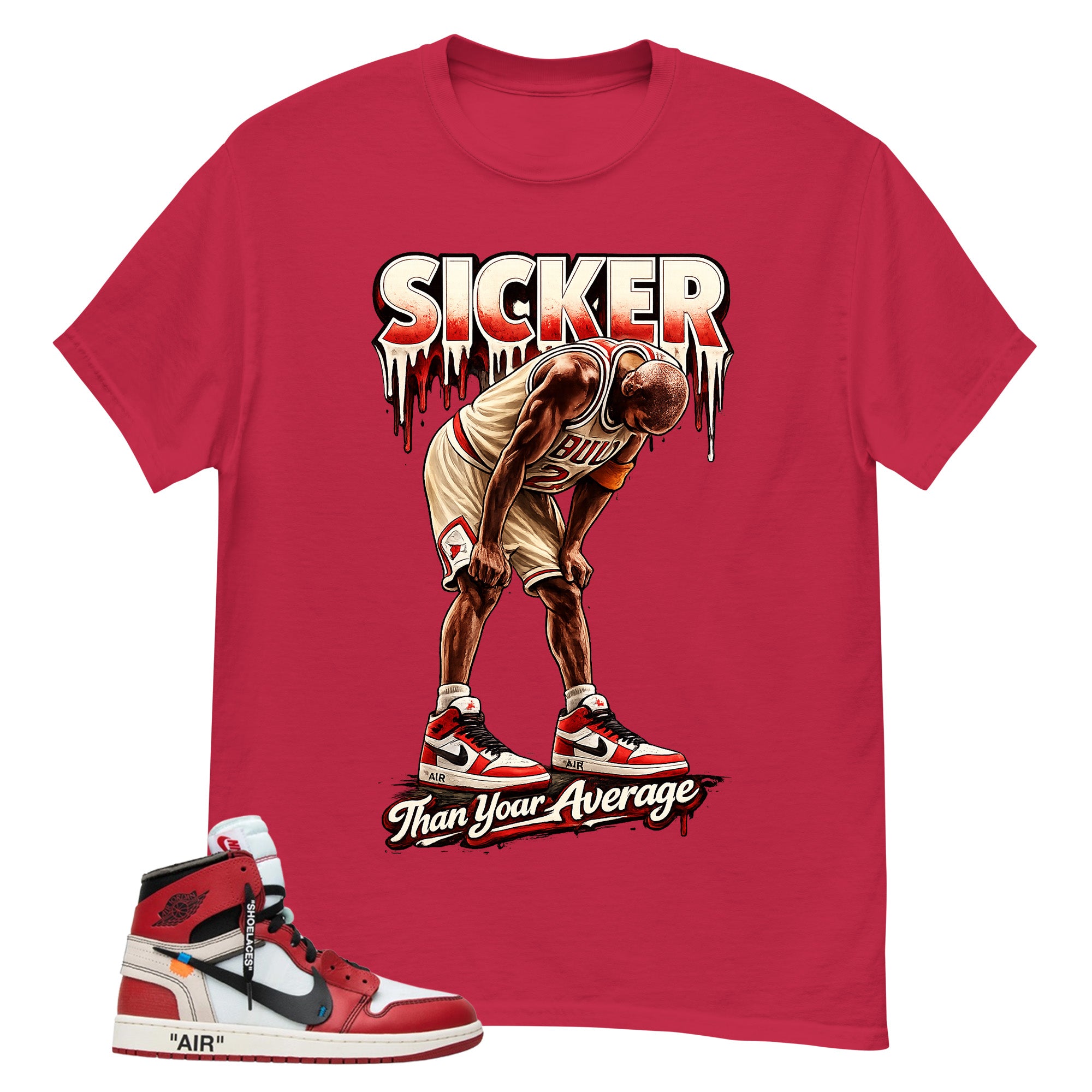 Red Off White Chicago 1s Shirt Sicker Than Your Average Graphic