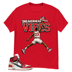 Red Off White Chicago 1s Shirt Sneakerhead Vibes Graphic