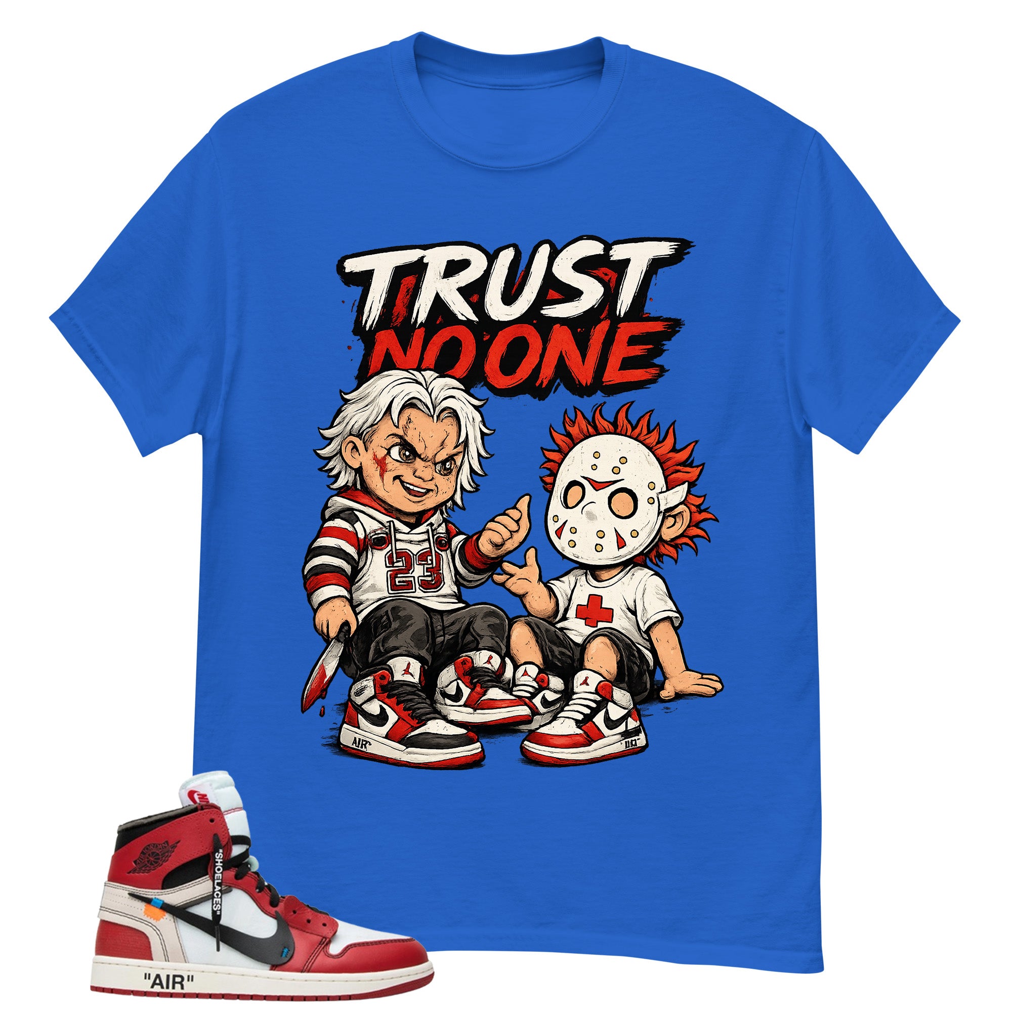 Red Off White Chicago 1s Shirt Trust None Graphic