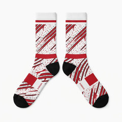 Red Oreo Socks – Air Jordan 6 Retro Inspired Mid-Calf Unisex Crew Socks