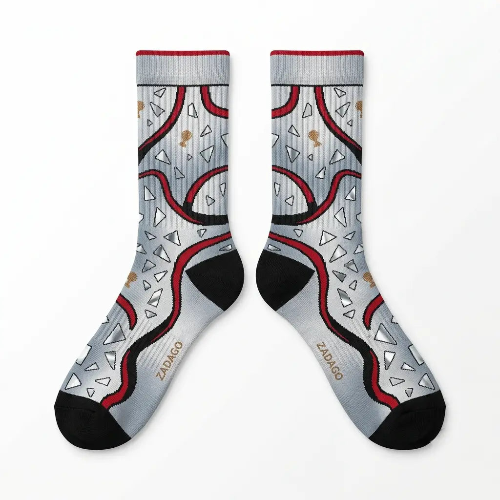 Reflections of a Champion Sneaker Match Socks – Air Jordan 7 Retro SP Inspired Mid-Calf Crew Socks