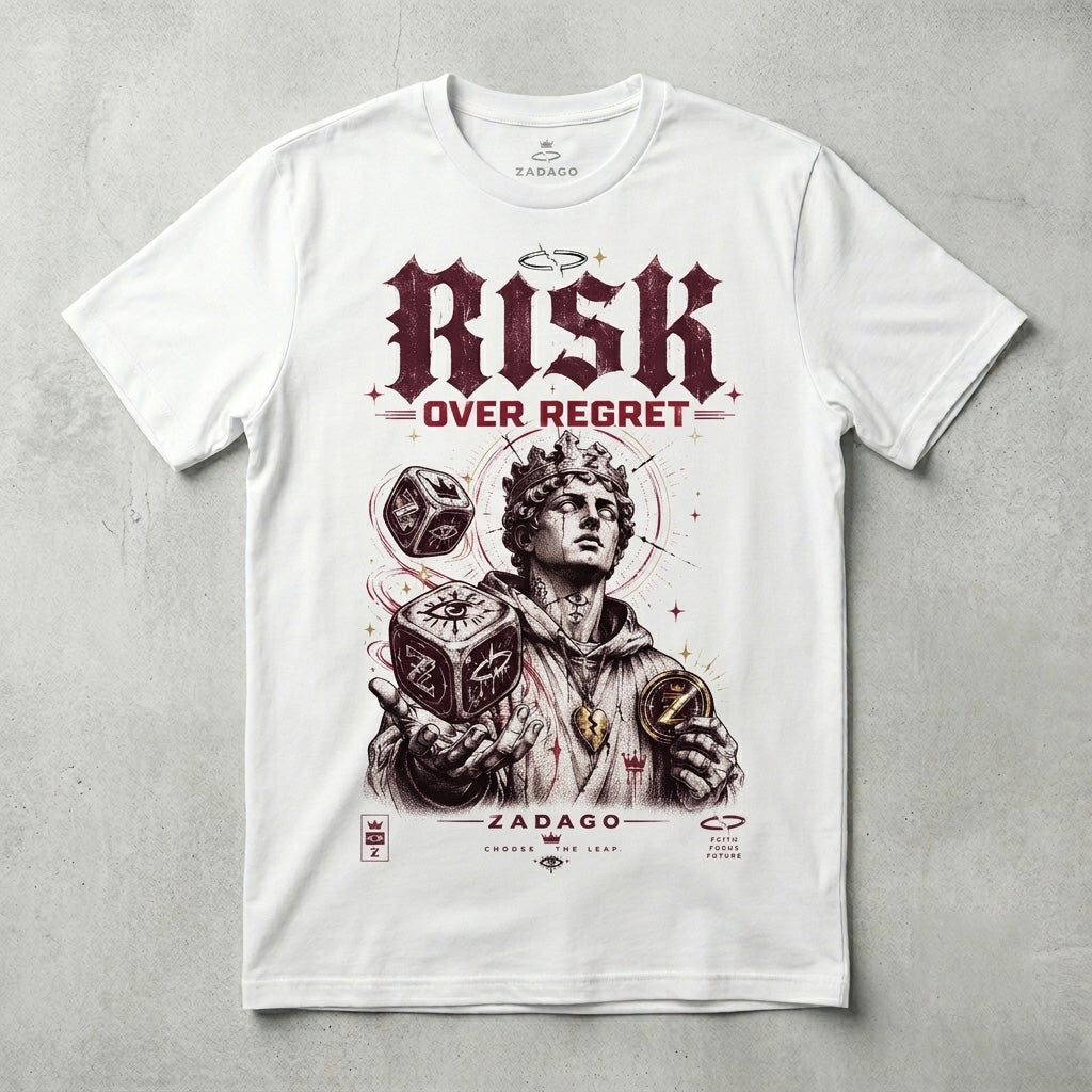 Risk Over Regret Graphic Tee - Shirt To Match Air Jordan 3 Bin23
