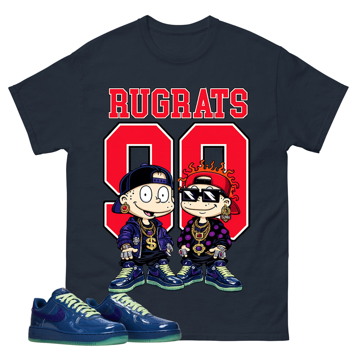 Rugrats 90 Graphic Tee, Shirt to Match Air Force 1 Mystic Navy, Air Force 1 Unisex Shirt