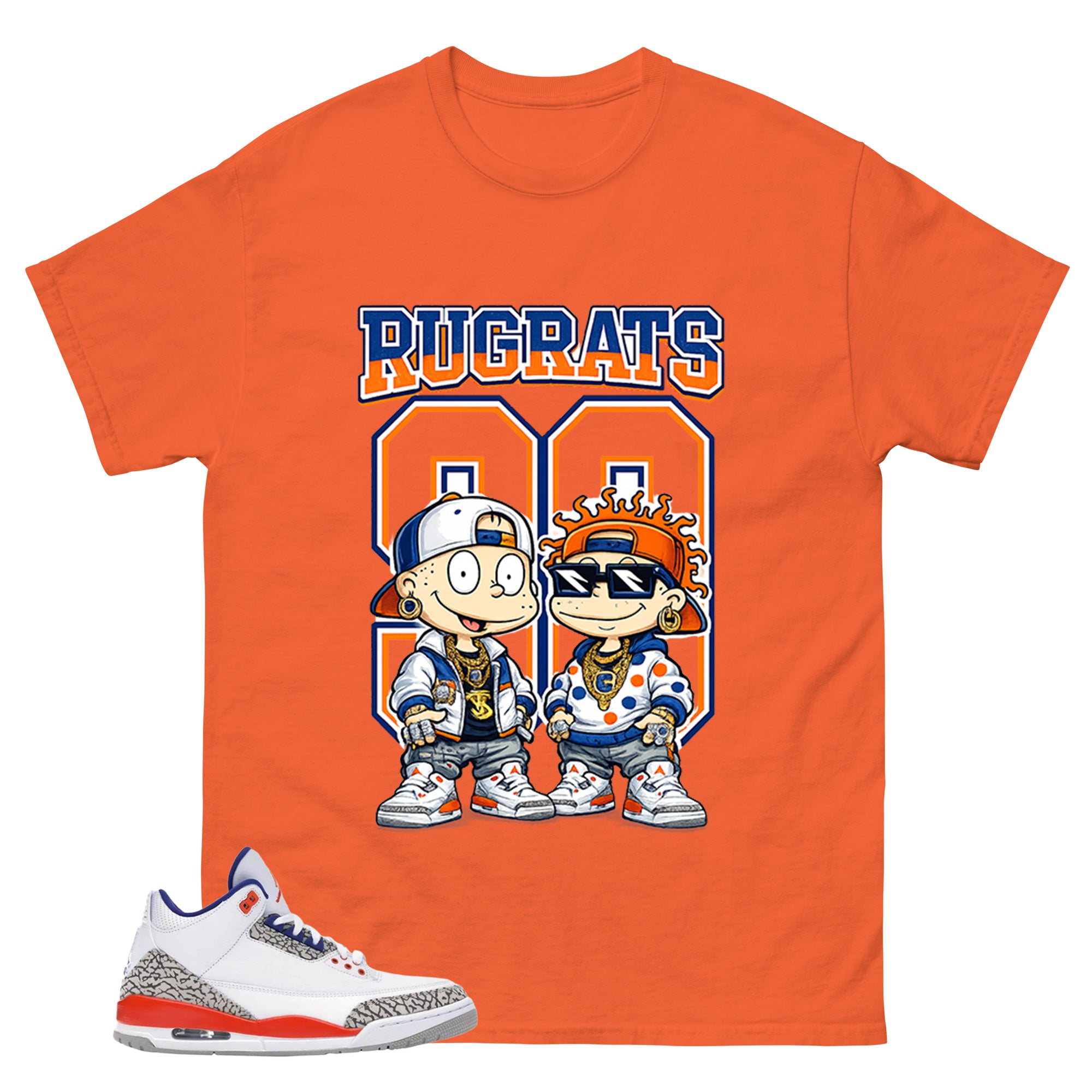 Rugrats 90 Shirt - Match Blue Air Jordan 3 Knicks