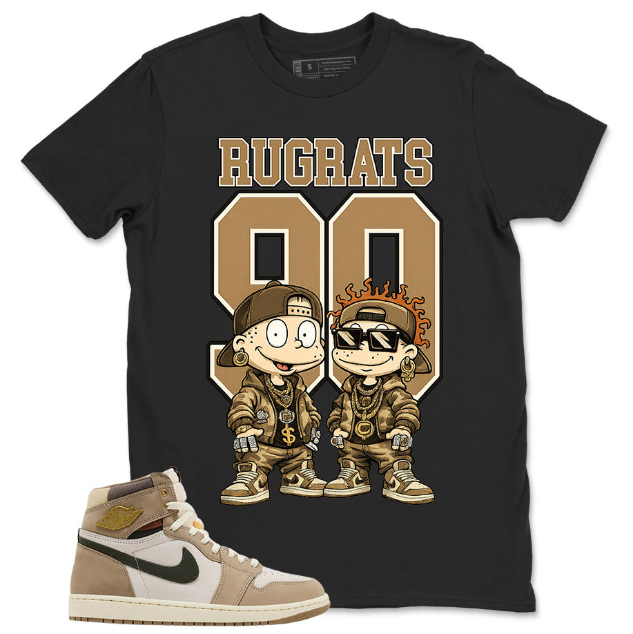 Rugrats 90 Shirt - Match Cream Air Jordan Wmns 1 Khaki