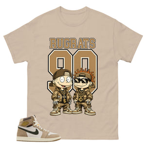 Rugrats 90 Shirt - Match Cream Air Jordan Wmns 1 Khaki