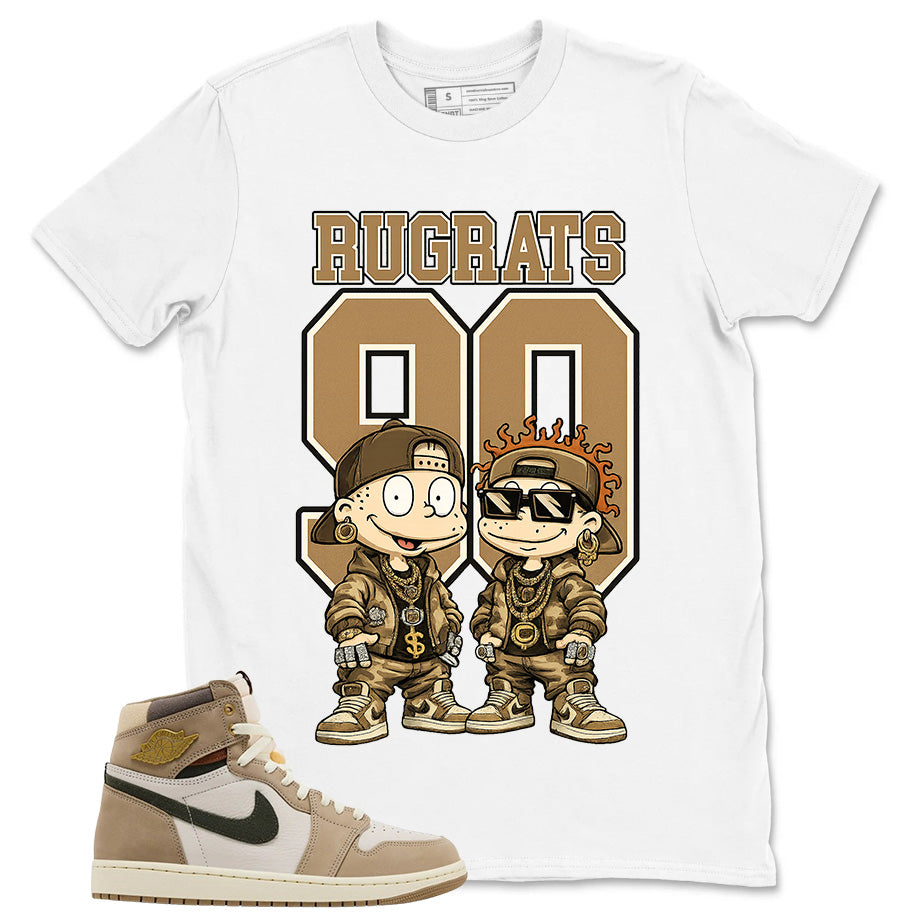 Rugrats 90 Shirt - Match Cream Air Jordan Wmns 1 Khaki
