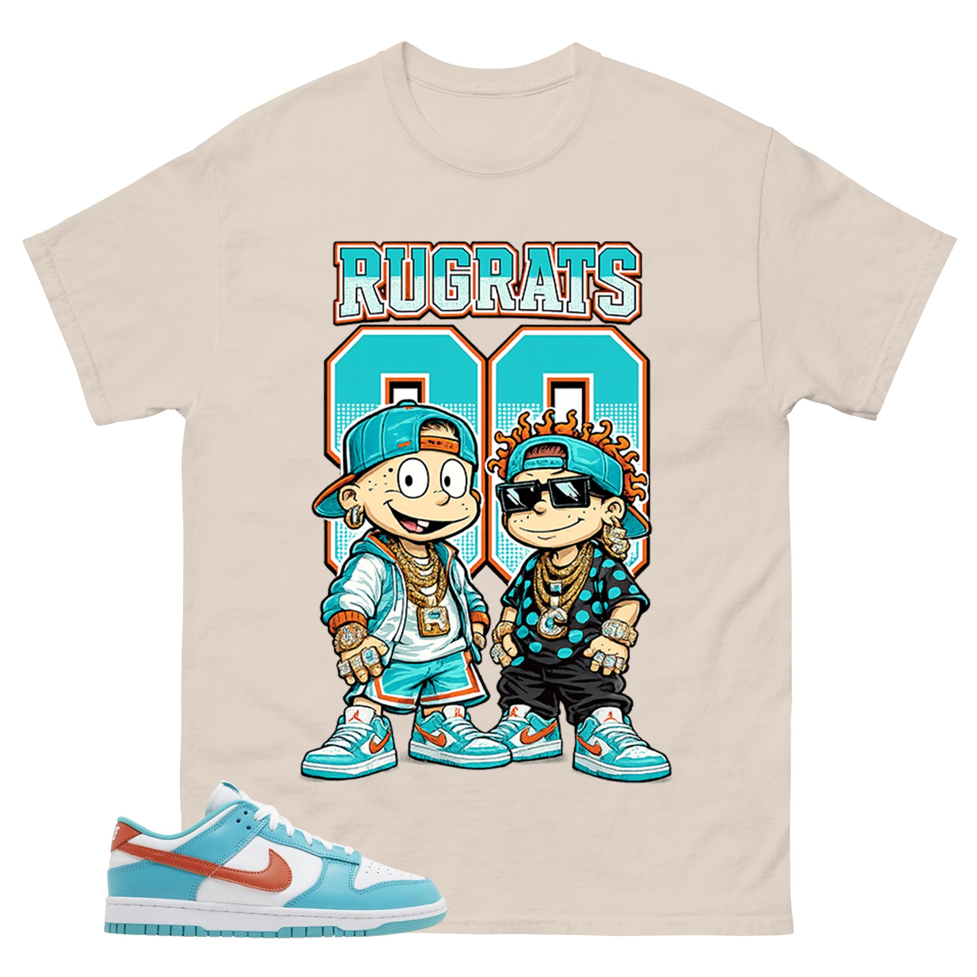 Rugrats 90 Shirt - Match Green Dunk Low Miami Dolphins