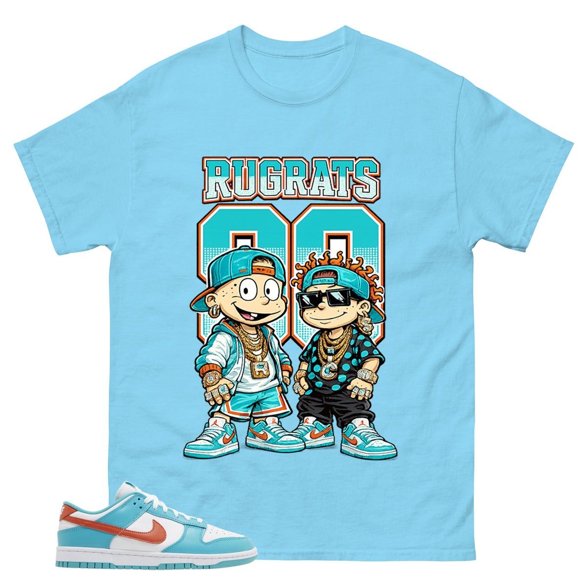 Rugrats 90 Shirt - Match Green Dunk Low Miami Dolphins