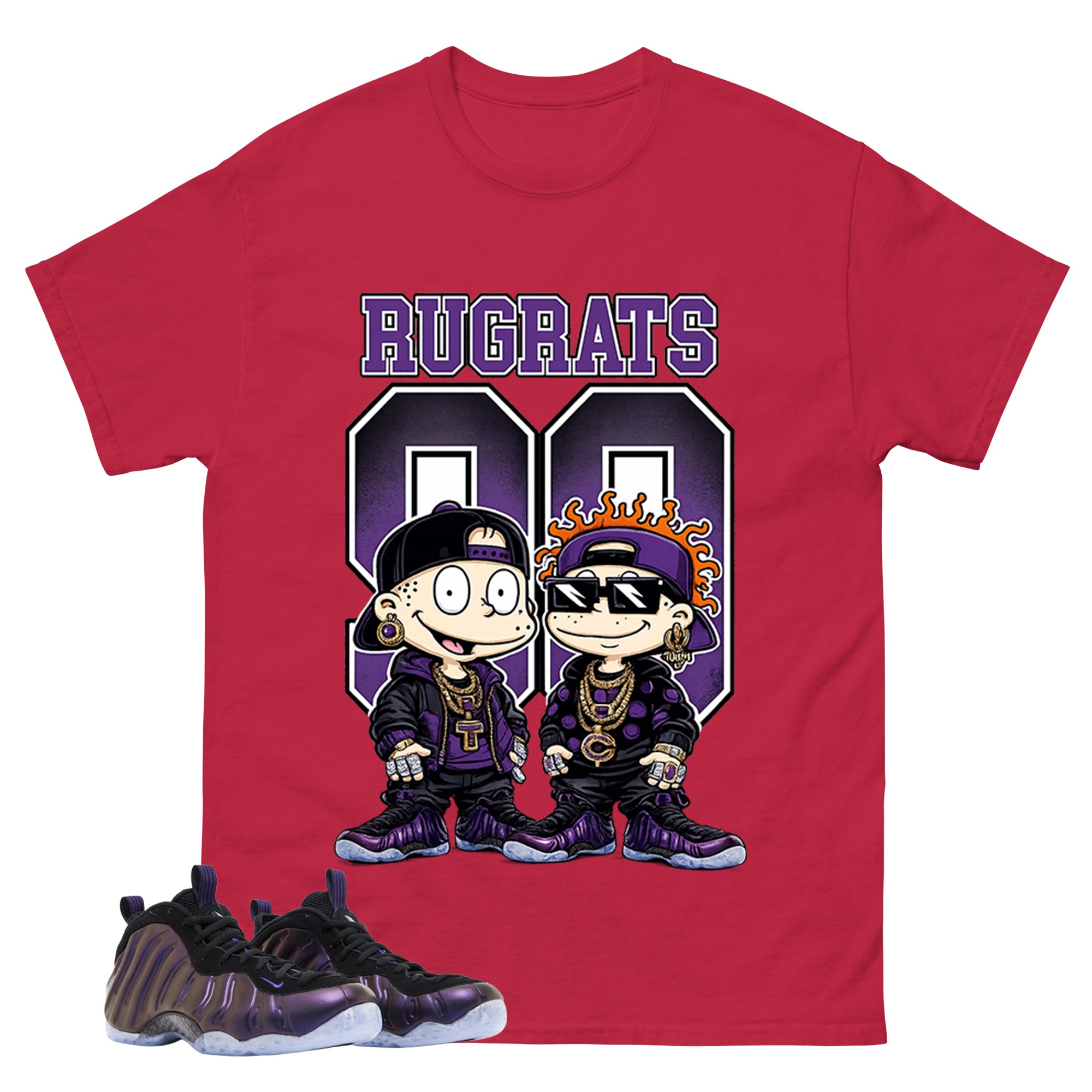 Rugrats Graphic Tee, Shirt to Match Air Foamposite One Eggplant, Air Foamposite Unisex Purple Shirt