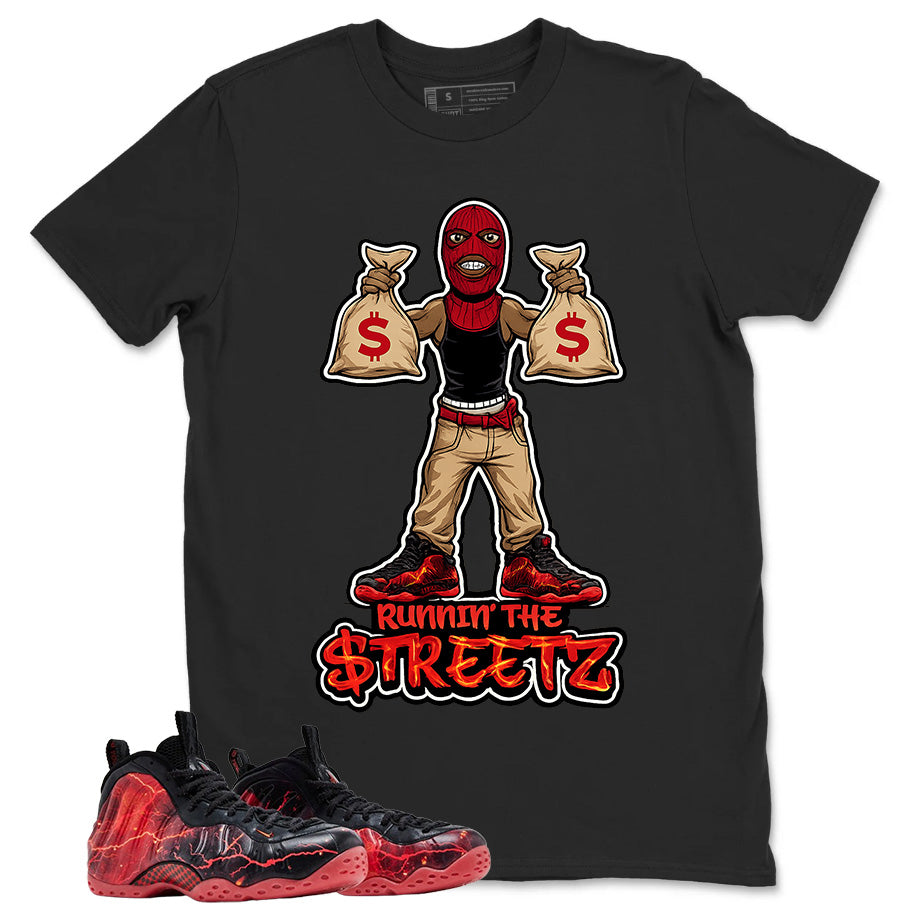 Runnin The Street Graphic Tee, Shirt to Match Air Foamposite Stranger Things, Air Foamposite Unisex Blue Shirt