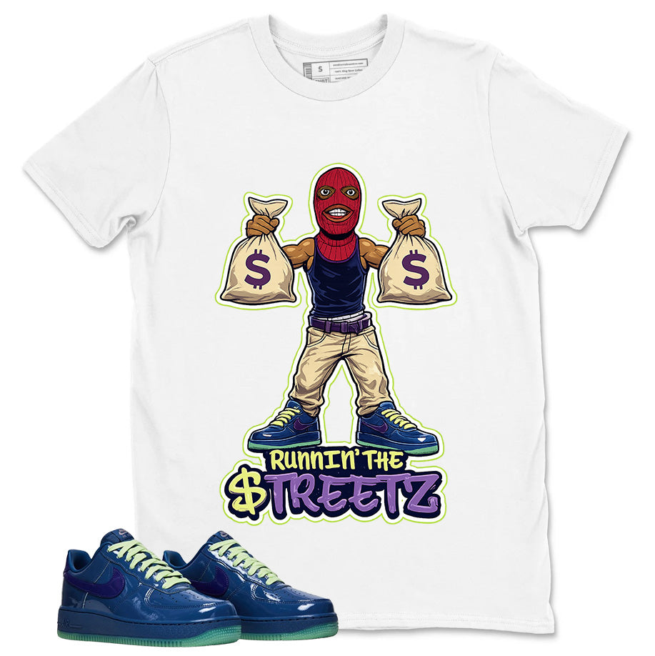 Runnin The Street Graphic Tee, Shirt to Match Air Force 1 Mystic Navy, Air Force 1 Unisex Shirt
