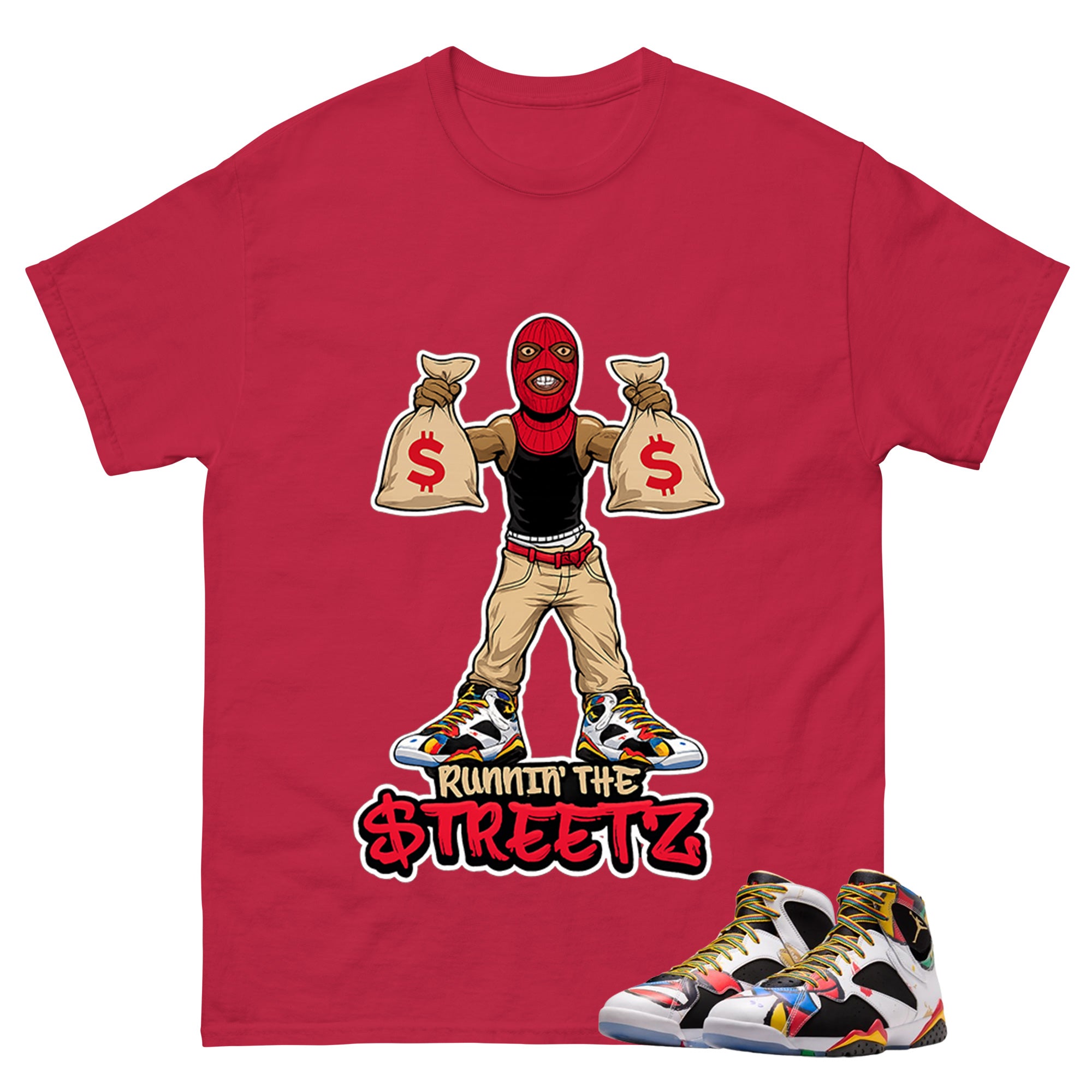 Runnin The Street Graphic Tee, Shirt to Match Air Jordan 7 Miro, Air Jordan 7 Miro Unisex Shirt