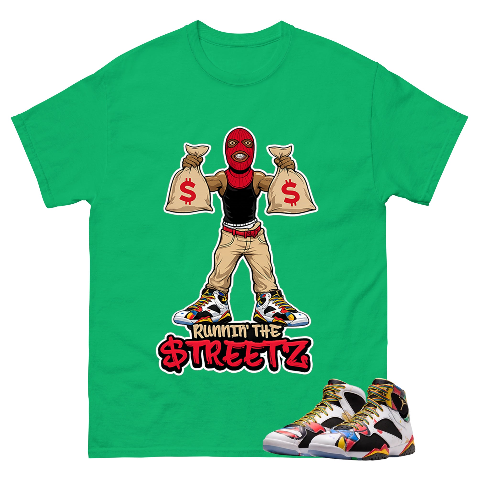 Runnin The Street Graphic Tee, Shirt to Match Air Jordan 7 Miro, Air Jordan 7 Miro Unisex Shirt