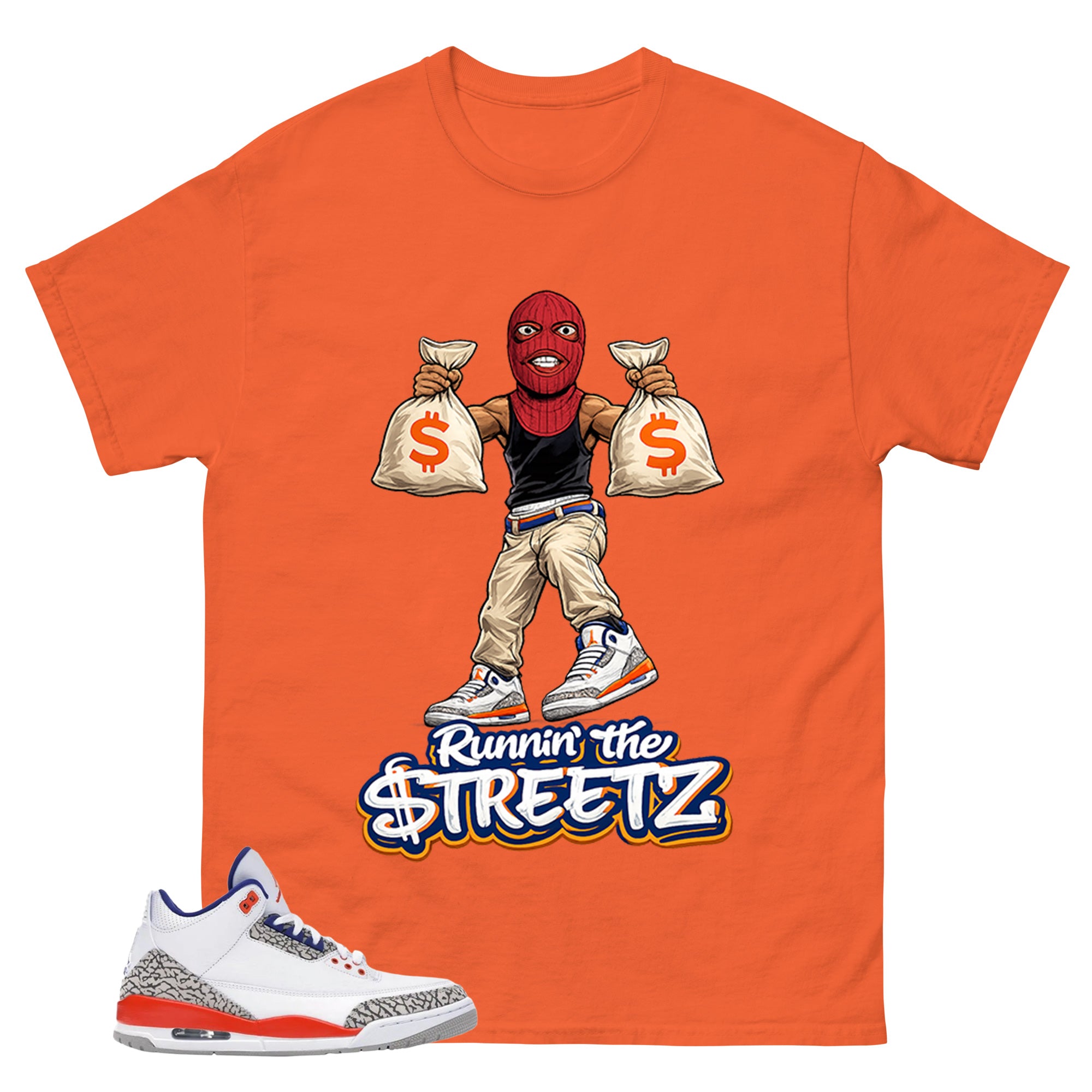 Runnin The Street Shirt - Match Blue Air Jordan 3 Knicks