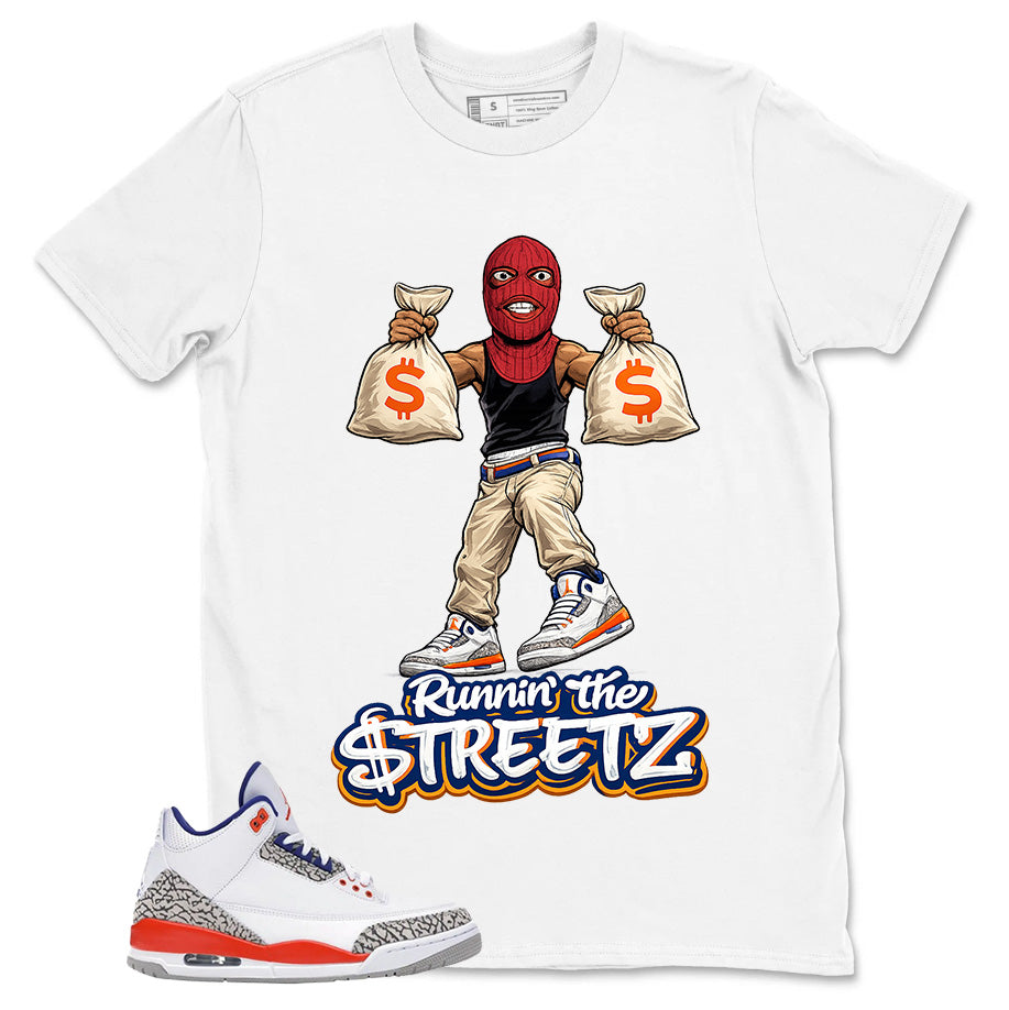 Runnin The Street Shirt - Match Blue Air Jordan 3 Knicks