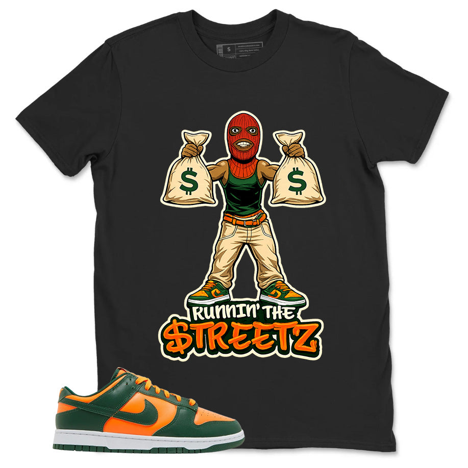 Runnin The Street Shirt - Match Green Dunk Low Miami Hurricanes