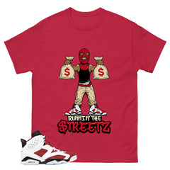 Runnin The Street Shirt - Match White Air Jordan 6 Carmine