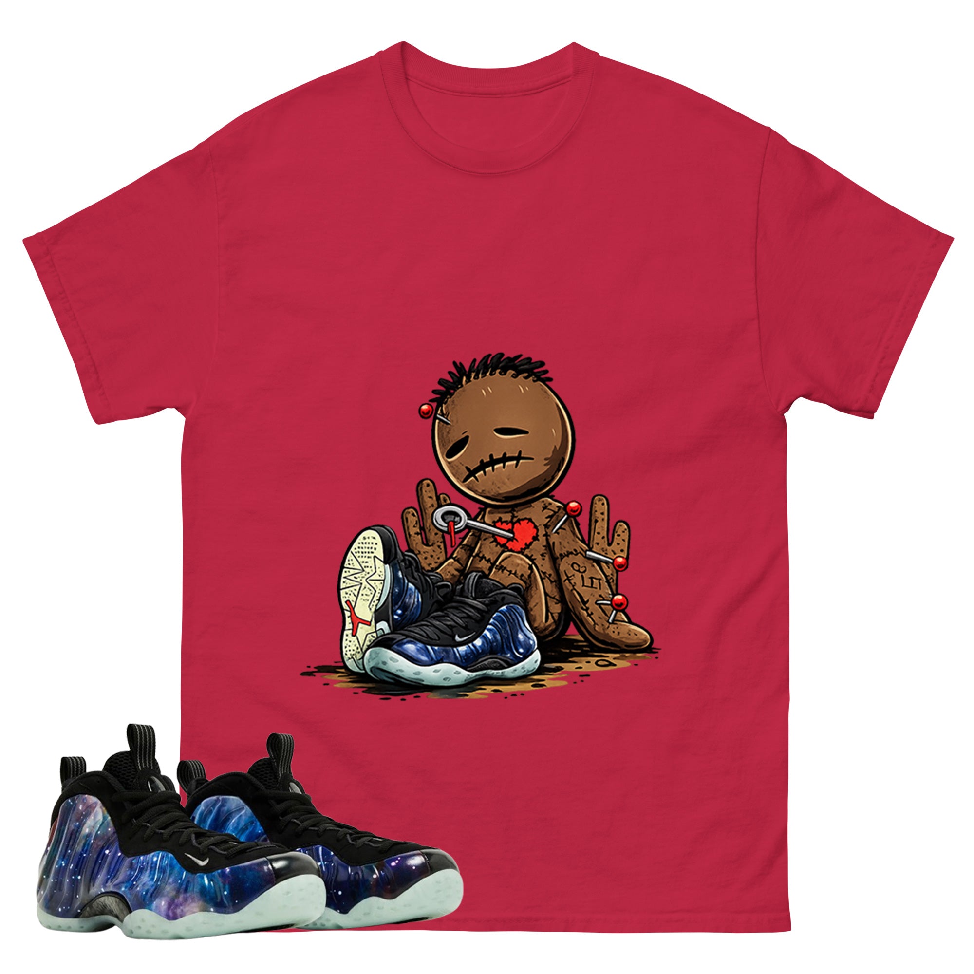 Sad Voodoo Graphic Tee, Shirt to Match Air Foamposite One Galaxy, Air Foamposite Unisex Black Shirt
