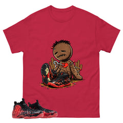 Sad Voodoo Graphic Tee, Shirt to Match Air Foamposite Stranger Things, Air Foamposite Unisex Blue Shirt