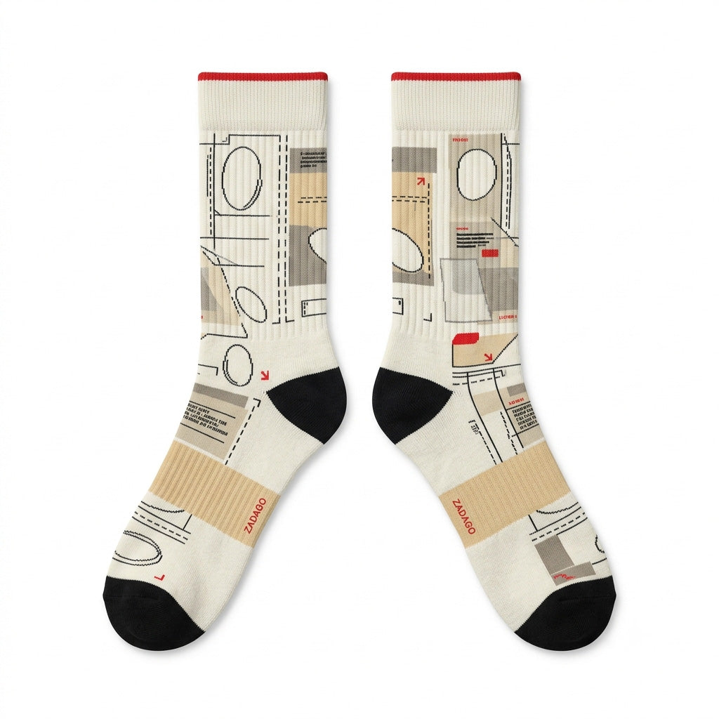 Sail Socks – Off-White x Air Jordan 5 Inspired Mid-Calf Unisex Crew Socks